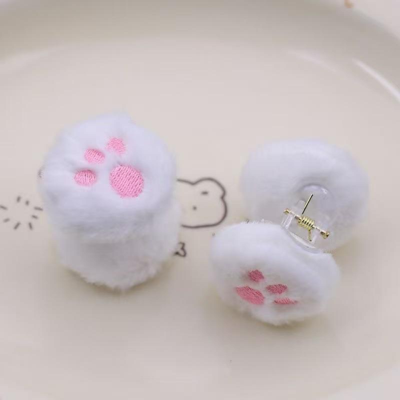 Internet Celebrity Cute Plush Kitten Paw Hair Clip - Soft-Hearted Girl Moe Headwear