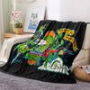 1PC Rat Fink Print Flannel Blanket, High Quality All Seasons, Home Decor, Warmth and Comfort, Perfect for Christmas Gifts