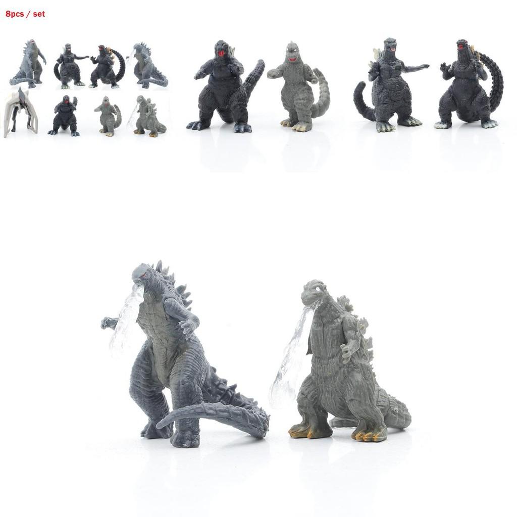 Eight Piece Godzilla Kong Kim Battle Dinosaur Pvc Action Figure Collection For Kids And Decor