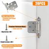 20Pcs Self Closing Door Hinge Cold Rolled Steel Self Closing Cabinet Hinge Overlay Flush Heavy Duty Door Hinges Hardware