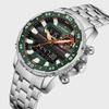 Analog Digital Sport Quartz Wrist Watch Male Luminous Waterproof Steel Alarm Clock Chronograph Watches