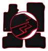 Velour Floor Mats with Red Edge For: Mercedes GLK X204 SUV (2008-2015)