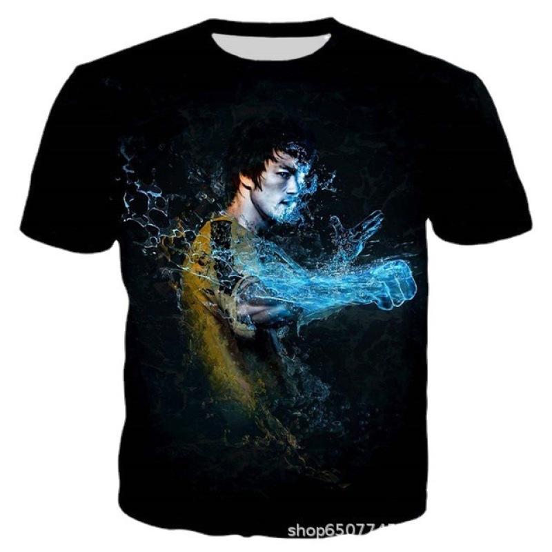 Summer Fashion Kung Fu Series 3D Printed Men's Casual O-Neck Short-Sleeved T-shirt Sportswear Cool Streetwear Oversized Tops