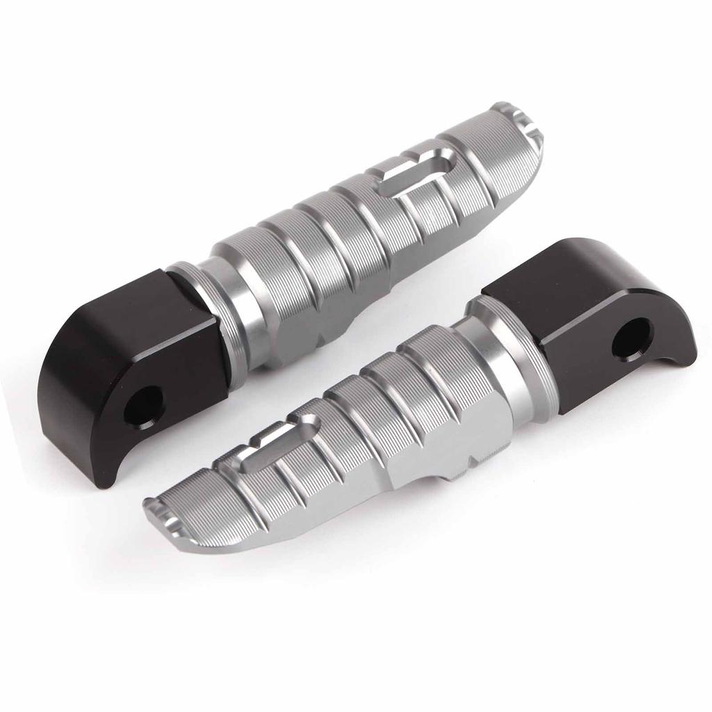 Pair of Rear Foot Pegs Aluminum Alloy Pedals Fit for MT‑10 MT‑09 MT‑07 Tracer900 FZ6