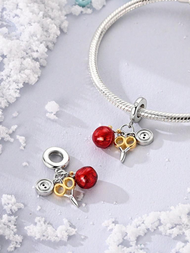 Charms Plata Sewing Machine Coffee Machine Beads Charm Copper Plated Fit Charms Original Bracelet For Jewelry Making Diy Charm
