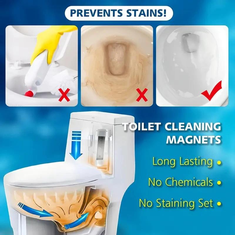 Magnetic Toilet Cleaner Household Toilet Cleaning Magnet Toilet Magnetic PC Plastic Pipe Bathroom Cleaner Toilet Bowl Cleaner