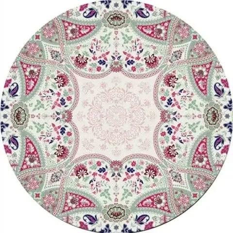 Retro Round Living Room Carpet American Hanging Chair Rugs Bohemia Bedroom Bedside Rug Home Luxury Decoration Sofa Non-slip Mat
