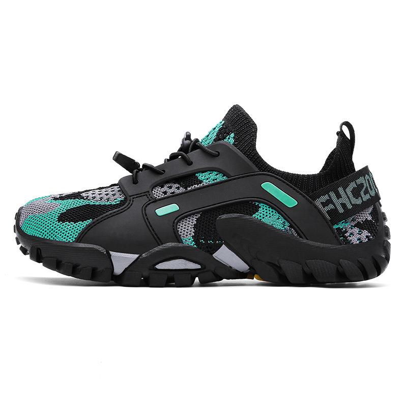 Large Size Outdoor Mountaineering and Creek Walking Shoes Outdoor Casual Fishing Shoes Running Lightweight Fly-woven Shoes Hollow Quick-drying Shoes