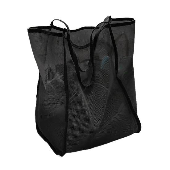 Storage Bag Large Capacity Mesh Tote Breathable Transparent Beach Bag for Swim Gym Shopping Foldable Compact Travel Bag Multipurpose Organizer