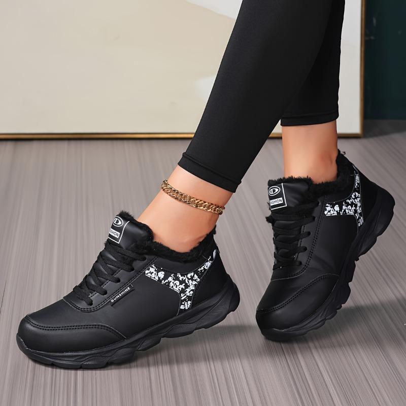 Women'S Autumn And Winter Square Dancing Shoes, Soft Soled Leather Shoes, Fitness Aerobics Shoes, With Added Velvet