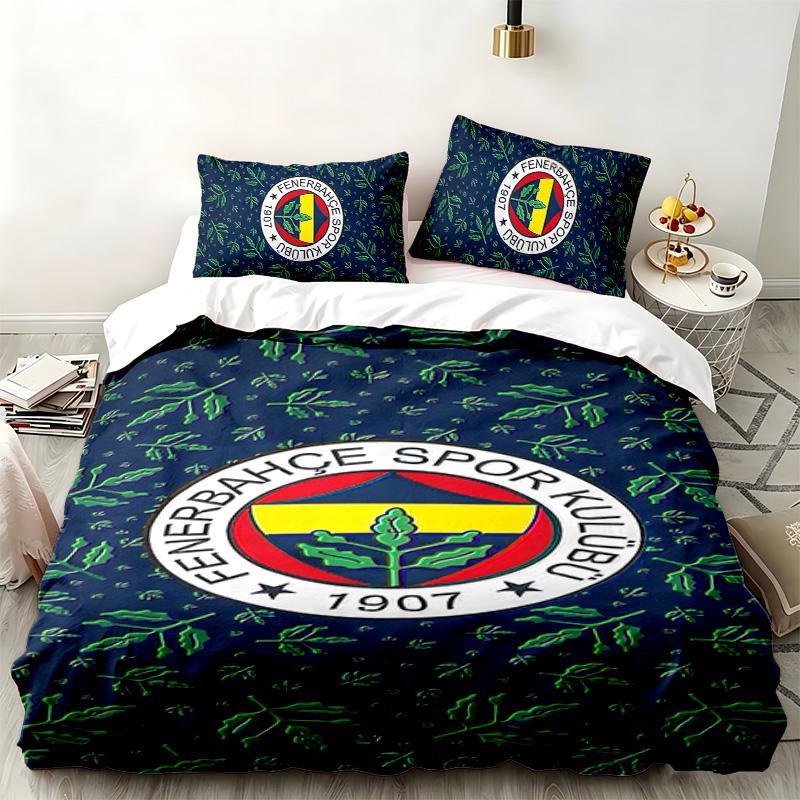 Fenerbahce 3-teiliges Set Perfekt für das Schlafzimmer Gemütliches Bettwäsche-Set enthält einen Bettbezug und zwei Kissenbezüge Ideales Geburtstags- oder Weihnachtsgeschenk