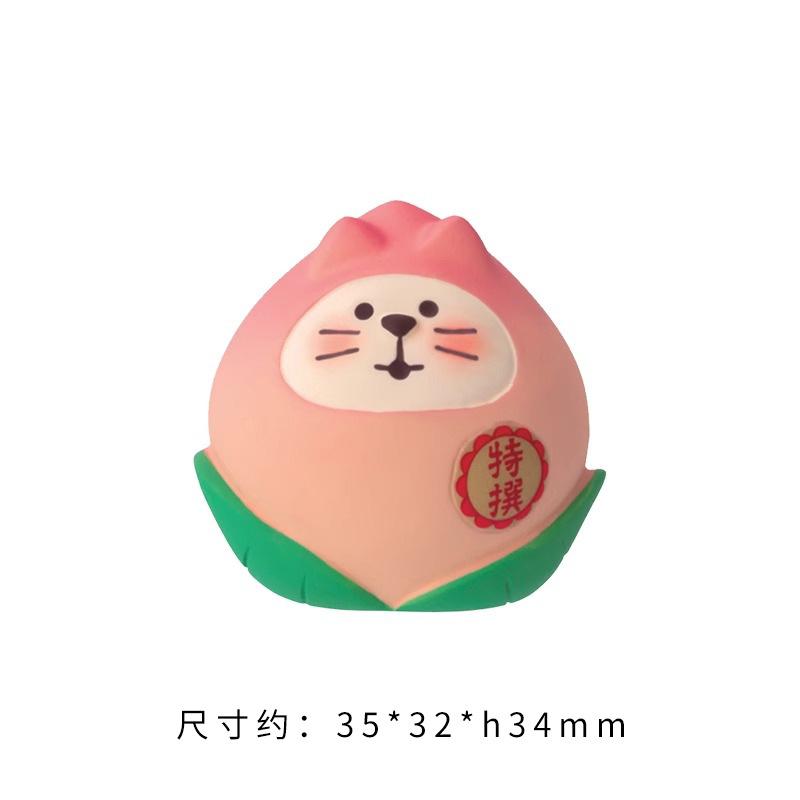 Japanses Creative Toys Peach Series ZAKKA Cat Figurine Decoration Micro Landscape Photo Props Miniature Resin Gift DIY Ornaments