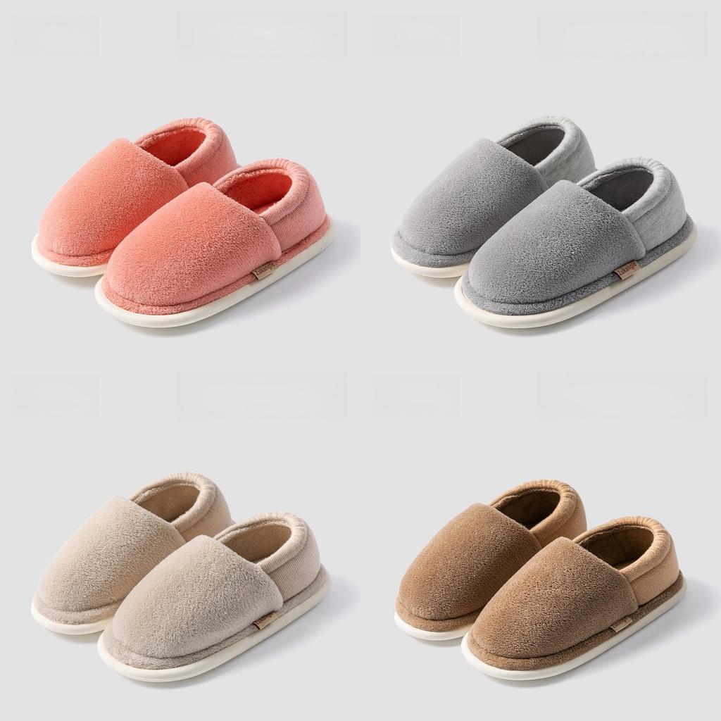 Antibacterial Cotton Slippers For Couples Winter Warm Non Slip Indoor Outdoor Comfort