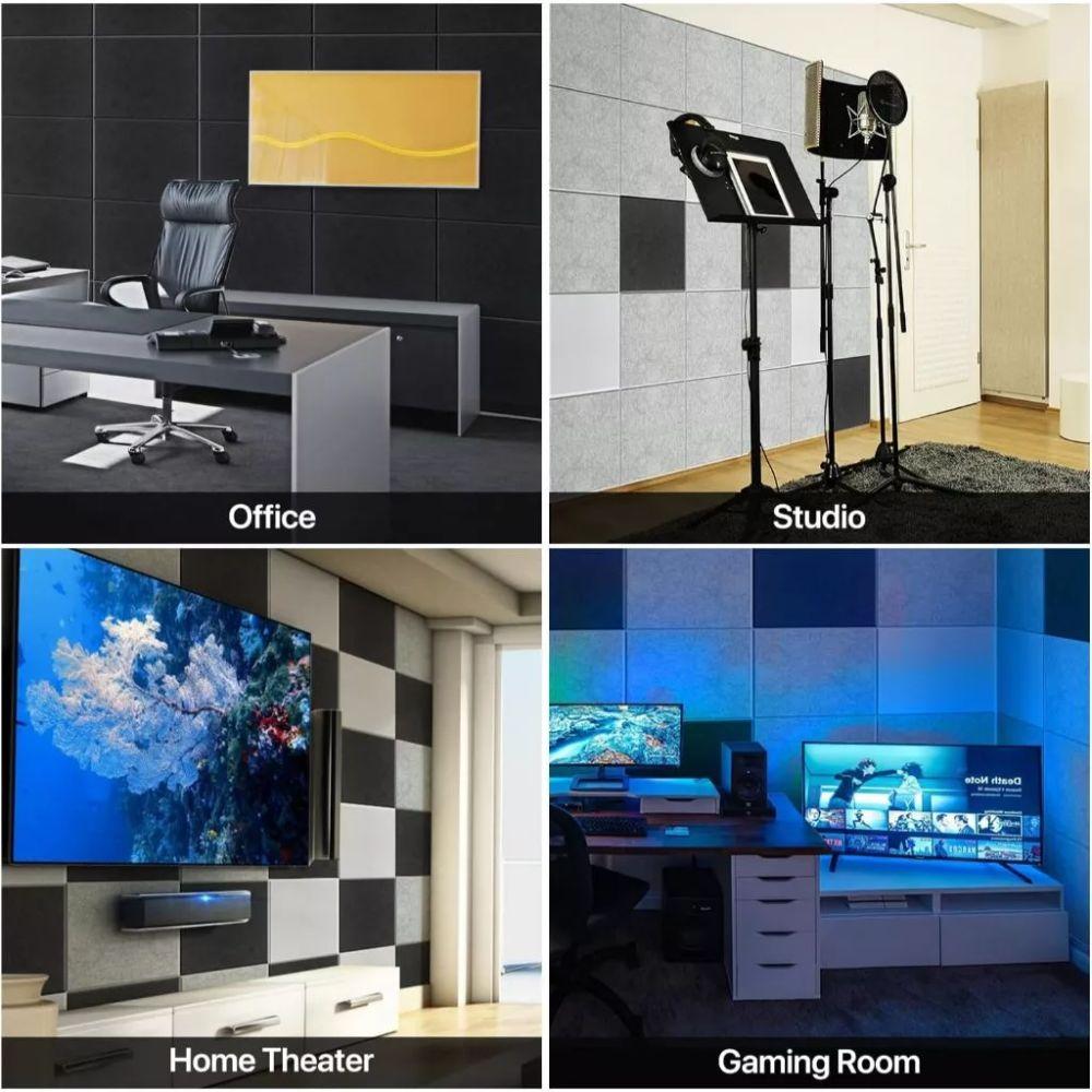 Anti Static Acoustic Foam Panels Self-Adhesive Noise Absorption Tiles Soundproofing Foam Panel KTV