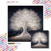 Neuankömmling 5D DIY Vollkreis Diamantmalerei "Silberbaum" Stickerei Kreuzstich Heimdekor Geschenk