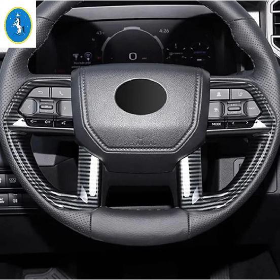 Für Toyota Tundra   2024 2025 Auto-Innenzubehör Lenkrad Unterer Rahmen Dekor Abdeckung Zierleiste Kohlefaser / Matt