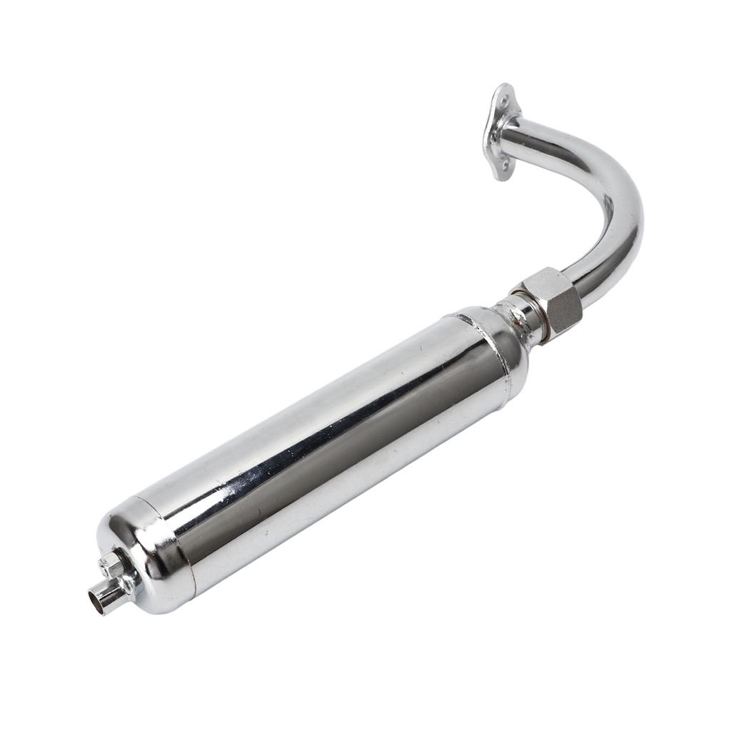 Exhaust Muffler Pipe Motorized Bicycle Engine Muffle Tailpipe Exhaust Pipe for 49‑80cc 2 Stroke Bike