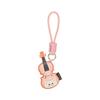 PU Leather Cartoon Violin Keychain with Carabiner Piano Cat Keyring Cat Keychain  Music Lovers Gift
