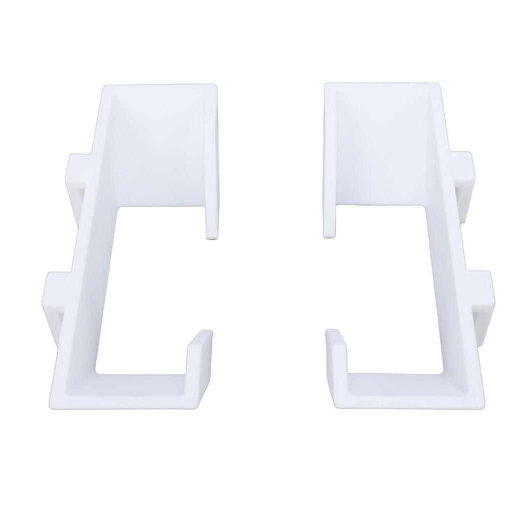 2 Pcs Tennis Racket Wall Mount Secure Non Slip Prevent Scratches Sports Court Fence Hook White