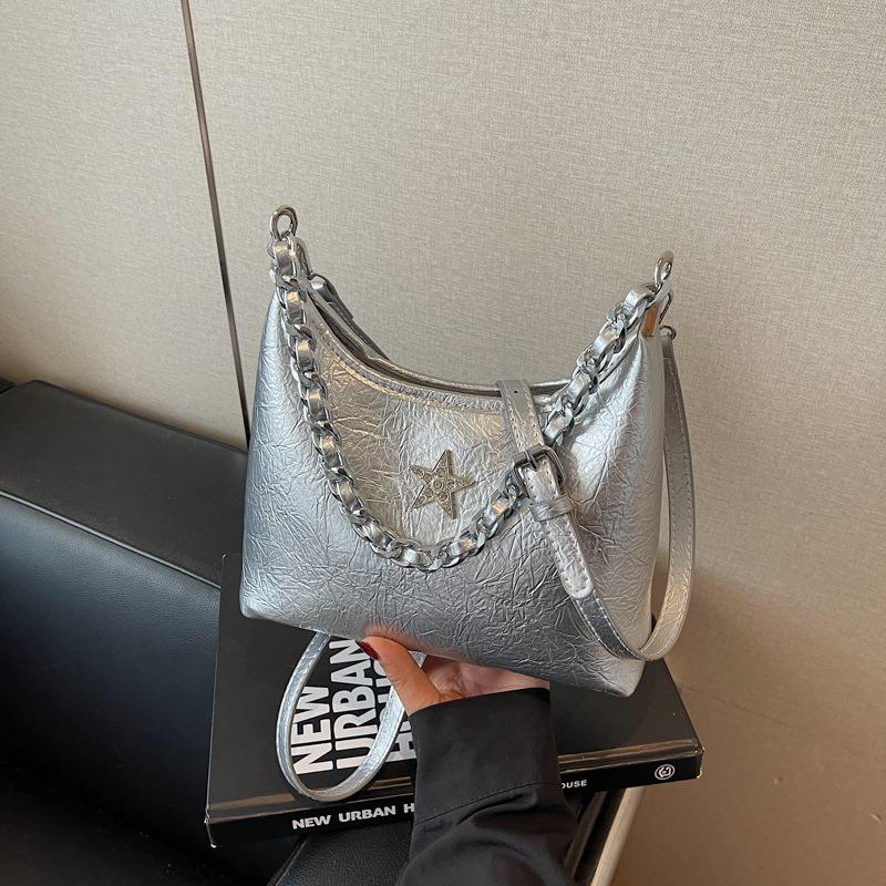 Temperament Bow Underarm Bag New Chain Women's Bag Niche Design Single Shoulder Messenger Bag