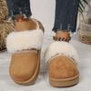 Ethnic Style Cotton Slippers Women Wear Retro Non-slip Thick-soled Fleece Warm Confinement Shoes Outside The Home In Winter