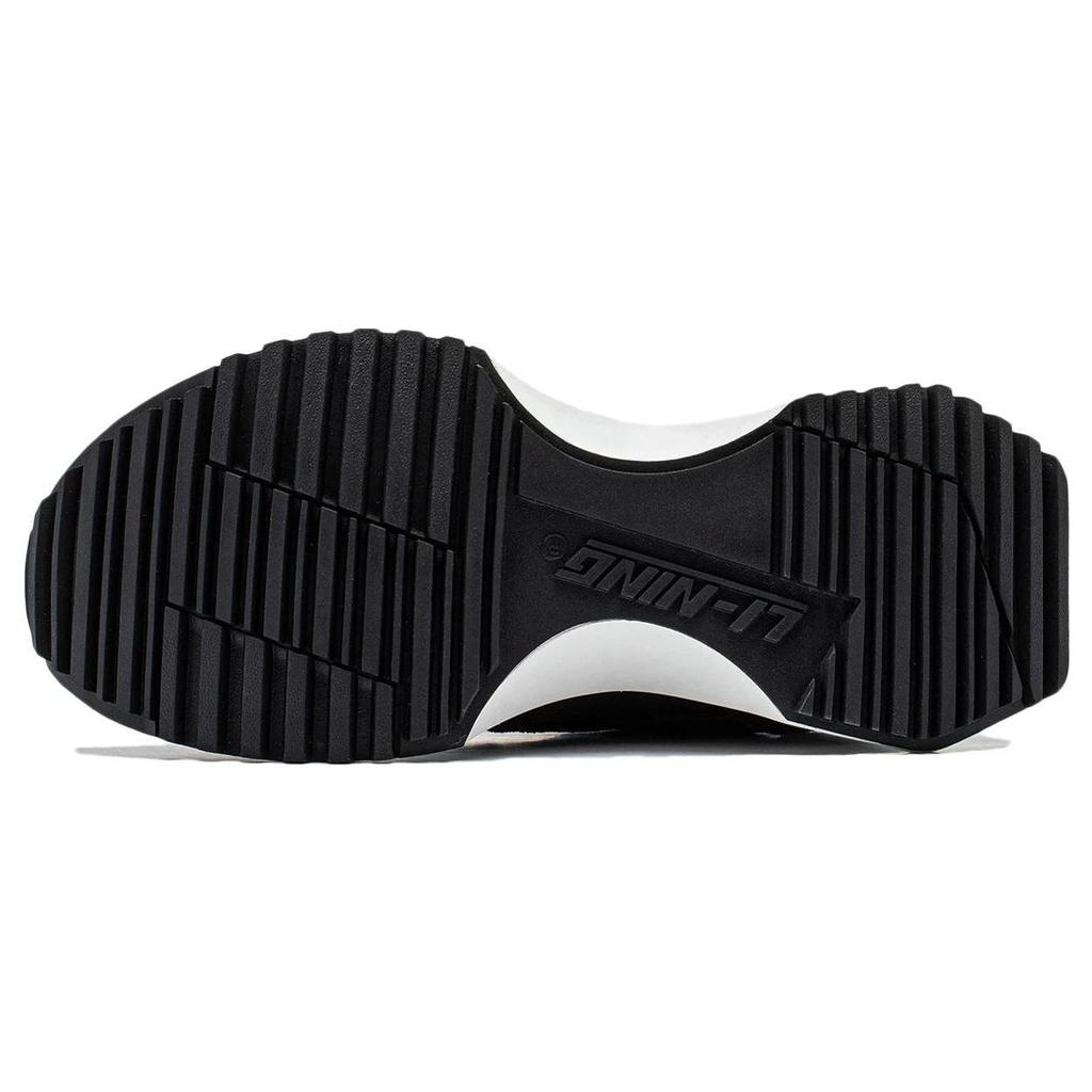 Li Ning 001 Vntg Lightweight Abrasion Resistant Low top Running Shoes Women's Black AZGT034-2