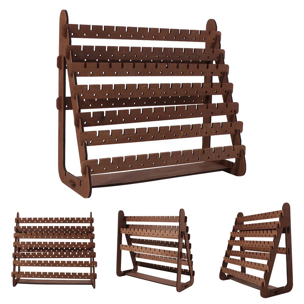 Wooden Tray Wood  Earring Holder Anti-slip Jewelry Stall Display Retro Earring Rack  Rings