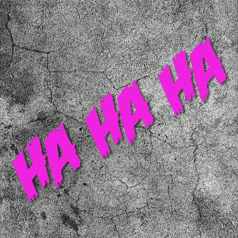 Multi-color HA HA HA Style Sticker, Waterproof Durable Vinyl Decal, Trendy Art Decor for Motorcycle, Car, Helmet, Laptop