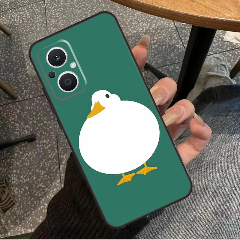 Cartoon Duck Knife For OPPO Reno 11F 12F 13F 14F 8T 10 11 12 13 14 Pro 8 7 Lite OPPO Find X8 X6 X5 X9 Pro Case
