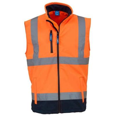 Unisex Adult Contrast Softshell Hi-Vis Gilet