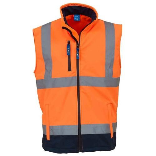 Yoko Unisex Adult Contrast Softshell Hi-Vis Vest