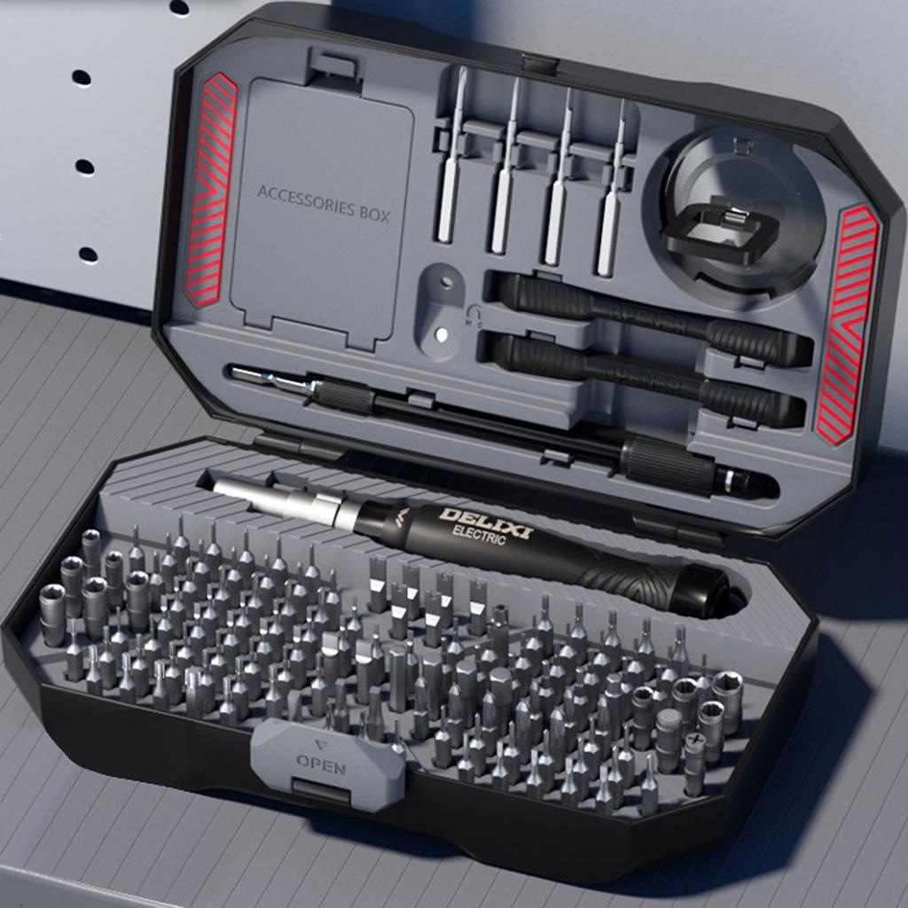 Elektrischer Schraubendreher-Satz mit magnetischer Spitze - Multifunktionaler Präzisionssatz für Heim- und Demontagearbeiten