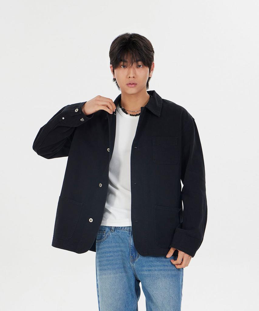 Makeitto Cotton Work Jacket_Black