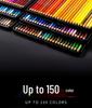 San Fu Prismacolor 150-Farben Ölbasierte Buntstifte für Kunststudenten, Dicke Mine und Leuchtende Farben