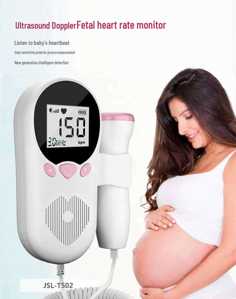 Fetal Heart Rate and Movement Monitor Doppler - Pregnancy Heartbeat Detector