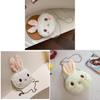 Cute Rabbit Mini Crossbody Bag With Zip Closure And Inner Pocket For Women