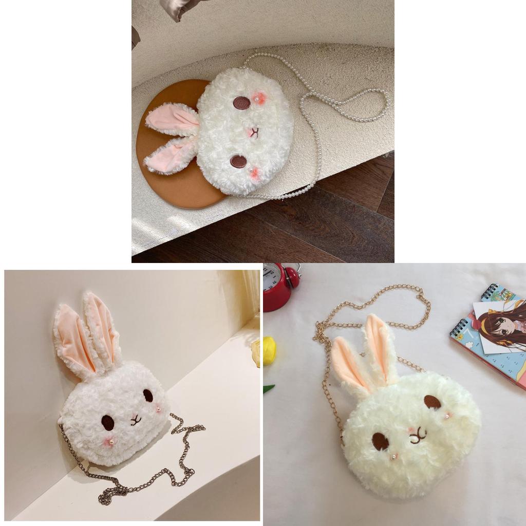 Cute Rabbit Mini Crossbody Bag With Zip Closure And Inner Pocket For Women