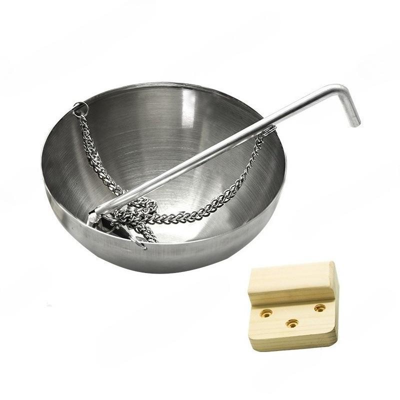 Sauna Room Stainless Steel Essential Oil Bowl Round 12CM Aromatherapy Bowl Sweat Steaming Room Accessories