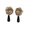 Camellia Earrings Autumn And Winter Literary Elegance Temperament Fashion Dripping Oil French Versatile Retro High-End Earrings