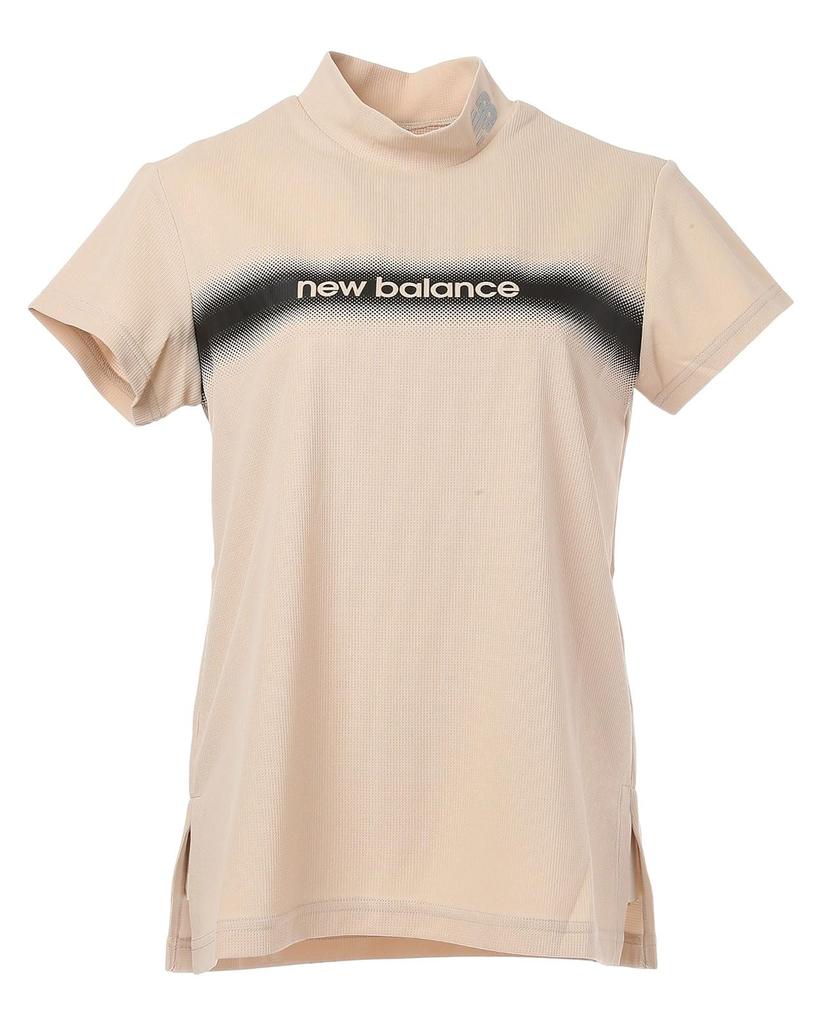 Golf Short Sleeve Mock Neck Shirt Quick 2 [New Balance] Women's (Moisture Absorbent, Drying, Stretchy) / 012-5166509 041_Beige [L]