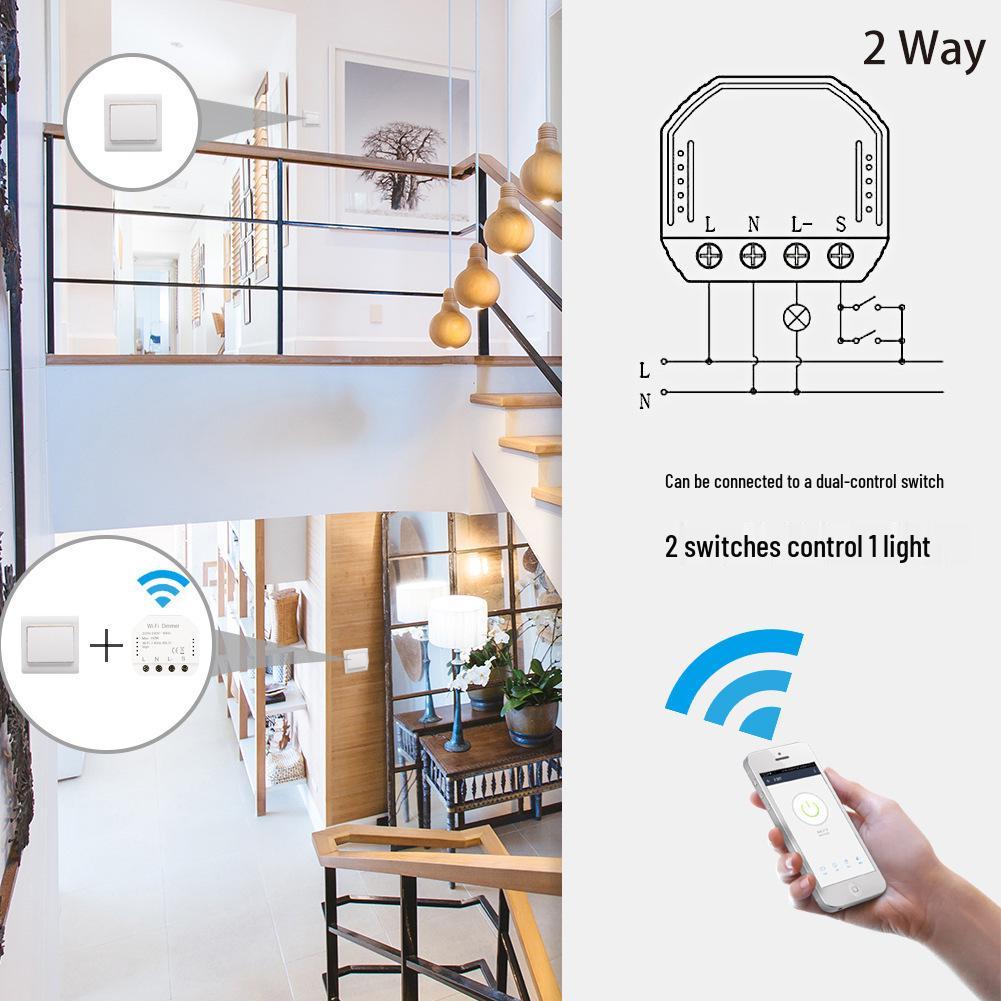 Graffiti Smart WiFi Dimmer Switch with Timer & Independent Control, Compatible with Alexa & Google Home