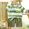 Set di Abbigliamento Estivo per Bambini Set T-shirt a Maniche Corte con Stampa di Animali Cartoni Animati Pantaloncini 2 Pezzi per Bambini e Bambine Morbido Cotone Abbigliamento Casual Quotidiano per Bambini