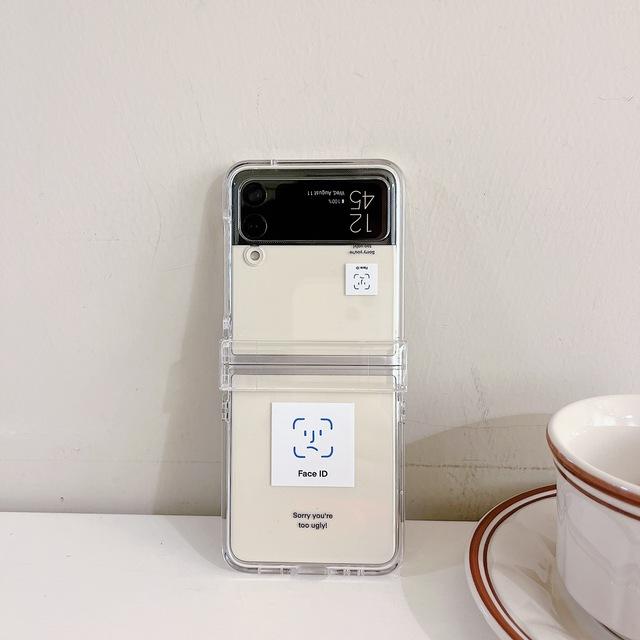 

Чехол для Samsung Z Flip 4 с милым рисунком для Samsung Z Flip3 Galaxy Zflip4 «все в одном», жесткий прозрачный чехол для ПК класса «все включено» Samsung Z Flip 4