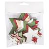 Kit Etoiles de bois, tons rouge/vert, 11x16cm, déco à suspendre, 1Set