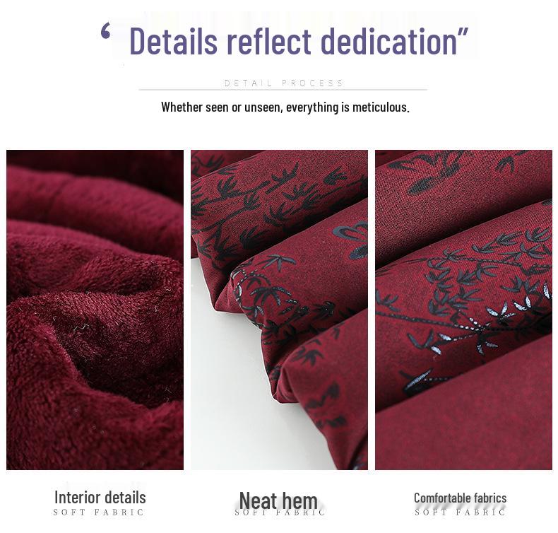 Plus Size Winter Padded Cotton Jacket for Elderly Women, Thickened Tang Suit Style for Grandma or Mom