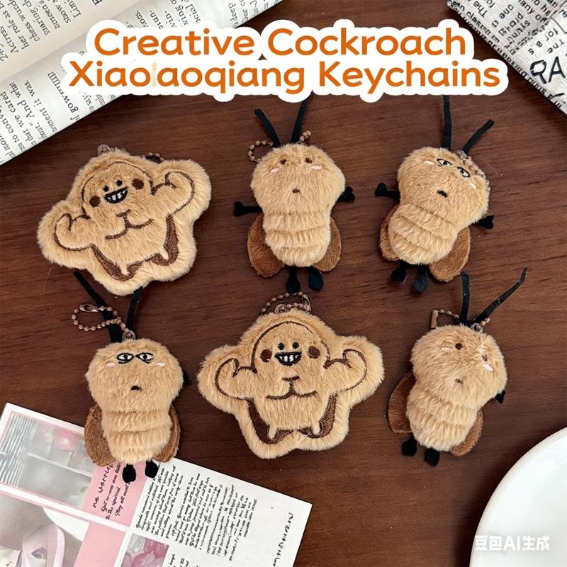 Cartoon Cockroach Plush Bag Charm Bag Pendant for Quick Decoration of Backpacks Purses or Luggage Amusing Design