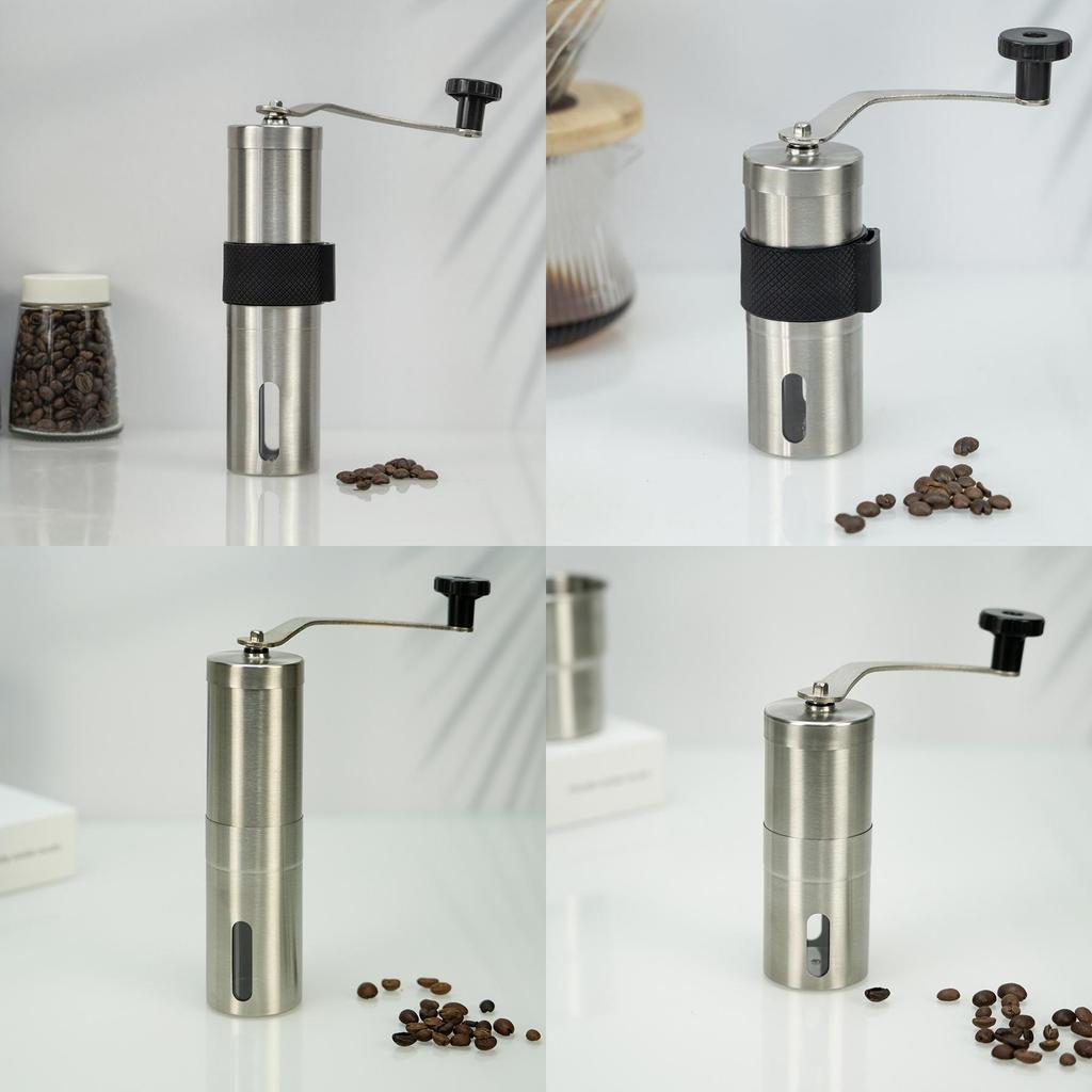 Highquality Stainless Steel Manual Coffee Grinder With Removable Hand Crank For Home Brewing Enthusiasts