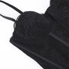 Women's  Sexy LaceBack Zip Corset Top Bustier G-string Body Shapewear