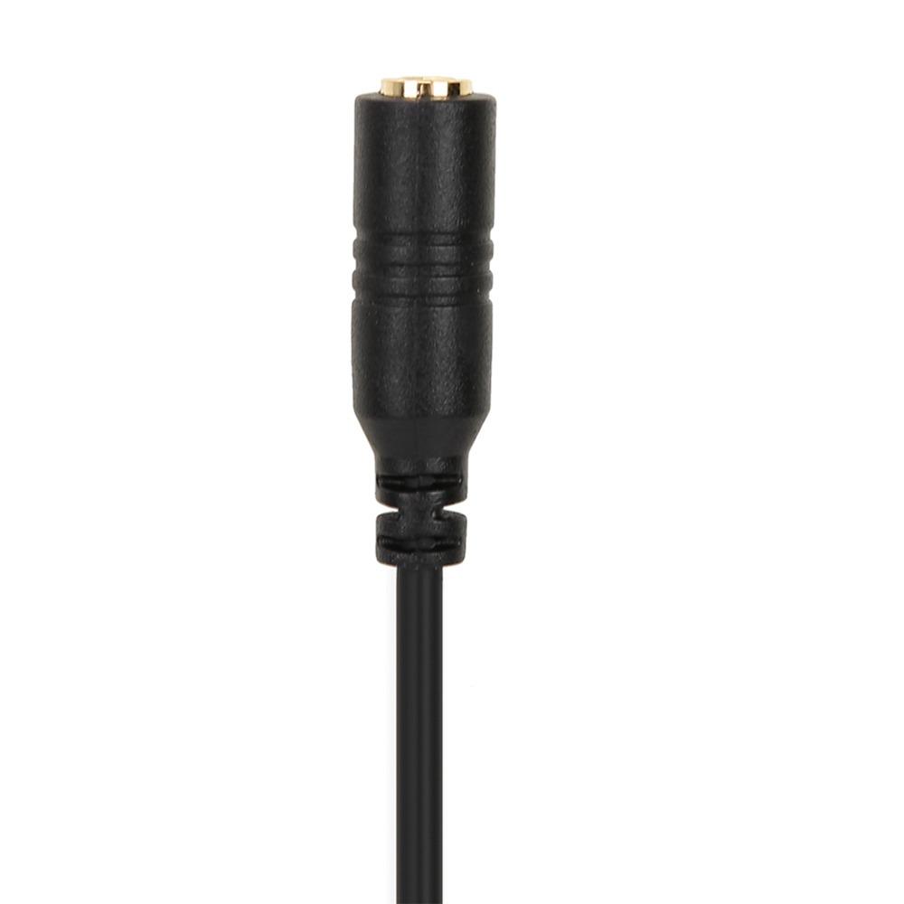 Black TRS To TRRS Converter 3.5mm Jack Audio Converter Cable Earphone Adapter Cable Tablets