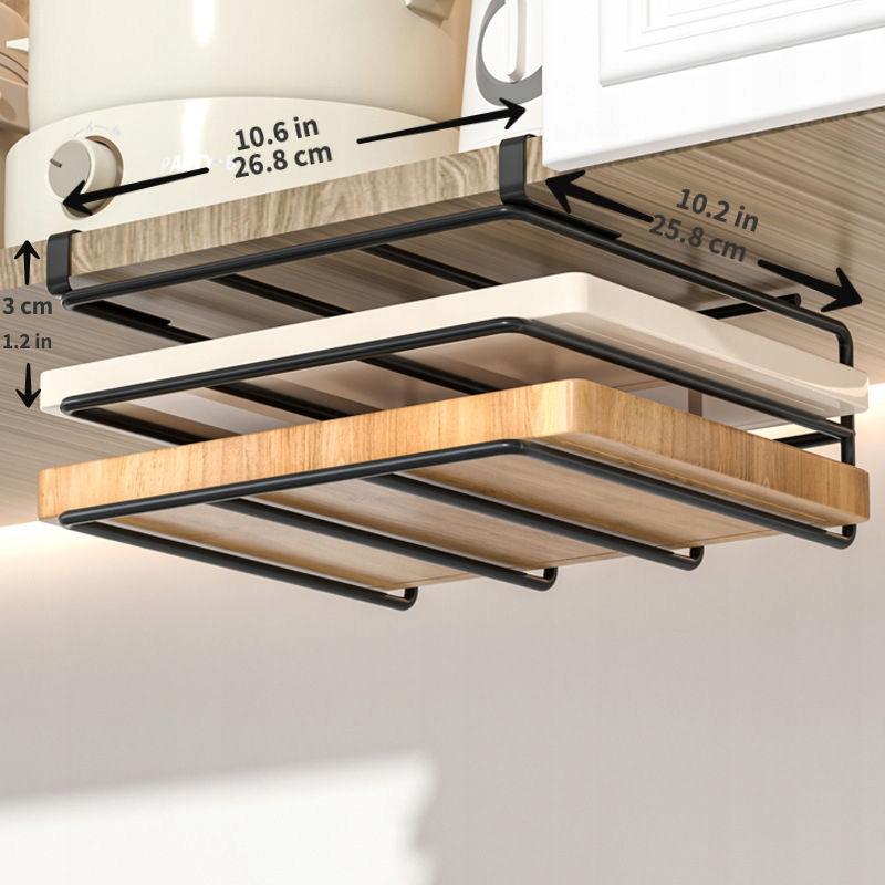 Stand Shelf For Cutting Boards Hanging Metal Black For Kitchen